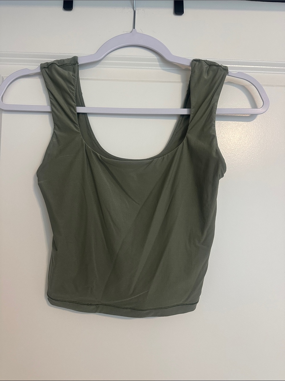aerie Olive Scoop Neck Tank with Wide Straps
